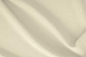 Tessuto Crepella di Lana Bianco Avorio in Lana per abbigliamento