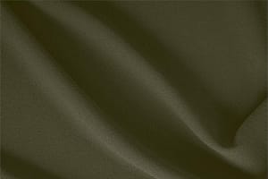 Tessuto Crepella di Lana Verde Militare in Lana per abbigliamento