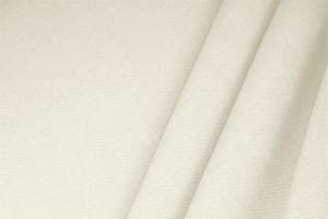 Tessuto Misto Lino Bianco Avorio in Lino, Stretch, Viscosa per abbigliamento
