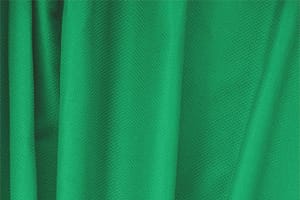 Tessuto Piquet Stretch Verde Bandiera in Cotone, Stretch per abbigliamento