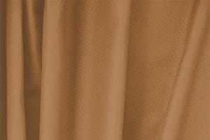 Tessuto Piquet Stretch Arancione Zafferano in Cotone, Stretch per abbigliamento
