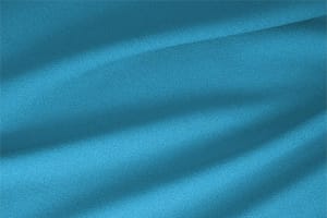 Tessuto Lana Stretch Blu Turchese in Lana, Poliestere, Stretch per abbigliamento