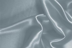 Avio Blue Silk Crêpe Satin fabric for dressmaking
