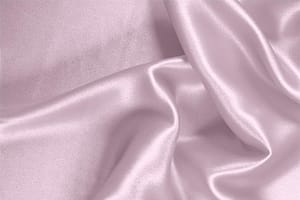 Tessuto Raso Stretch Rosa Confetto in Seta, Stretch per abbigliamento