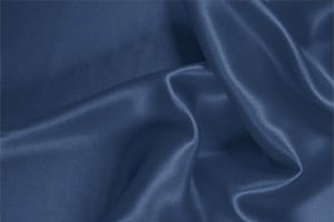 Thunder Blue Silk, Stretch Silk Satin Stretch fabric for dressmaking