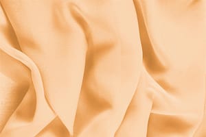 Tissu Georgette Orange abricot en Soie pour vêtements