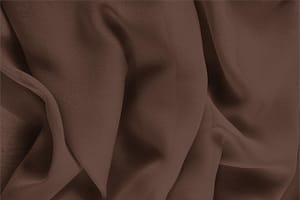 Dark Brown Silk Georgette fabric for dressmaking
