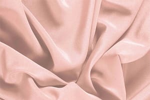 Tissu Crêpe de Chine Rose quartz en Soie pour vêtements