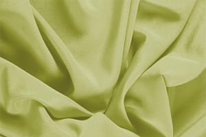 Tessuto Crêpe de Chine Verde Acido in Seta per abbigliamento
