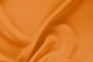 Persimmon Orange Silk Drap fabric for dressmaking