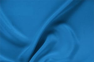 Tessuto Drap Blu Portofino in Seta per abbigliamento