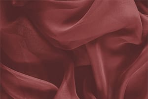 Tissu Chiffon Rouge amarante en Soie pour vêtements