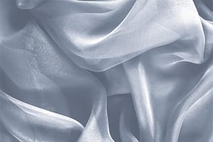 Avio Blue Silk Chiffon fabric for dressmaking