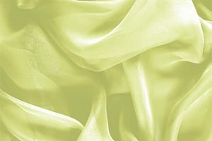 Tissu Chiffon Vert citron en Soie pour vêtements