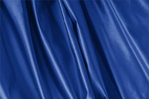 Tessuto Duchesse Blu Royale in Seta per abbigliamento