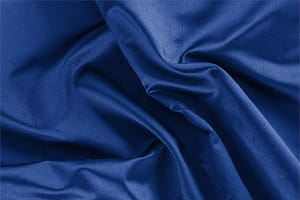 Tessuto Raso Shantung Blu Royale in Seta per abbigliamento