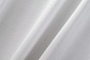 Tessuto Double Shantung Bianco Giglio in Cotone, Seta per abbigliamento