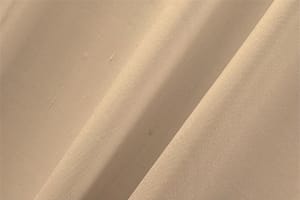 Biscuit Beige Cotton, Silk Double Shantung fabric for dressmaking