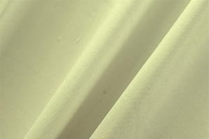 Tessuto Double Shantung Giallo Primula in Cotone, Seta per abbigliamento