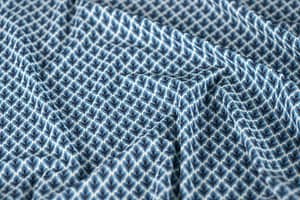 Tissu Bleu en Polyester, Stretch pour vêtements
