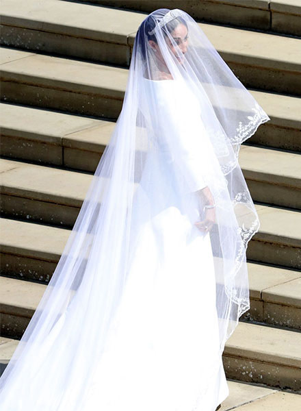 Meghan Markle silk cady wedding dress