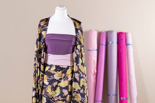 Floral silk habutai apparel fabric | new tess