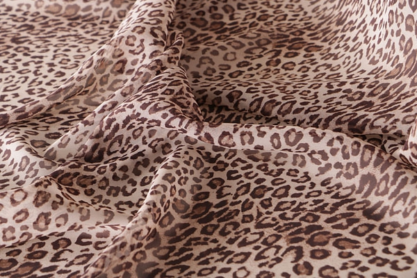 Brown Silk Georgette fabric for dressmaking