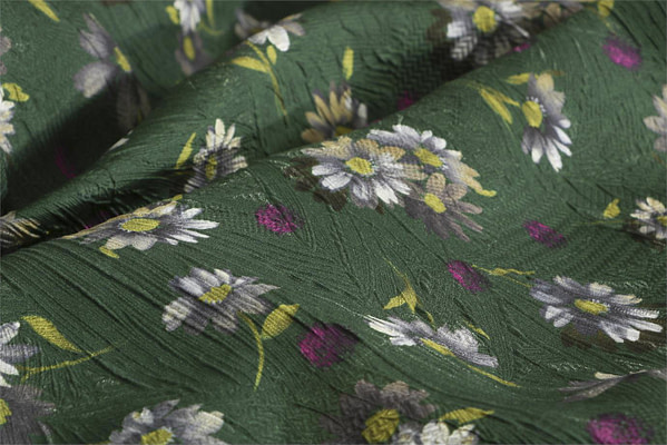 Tissu Couture Vert en Polyester, Soie ST000073