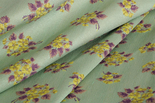 Tessuto Bouquet Cloqué ----01 Giallo, Multicolore, Verde per Abbigliamento