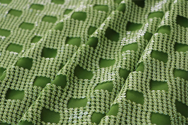 Tissu Paillettes 000600 Vert en Polyester