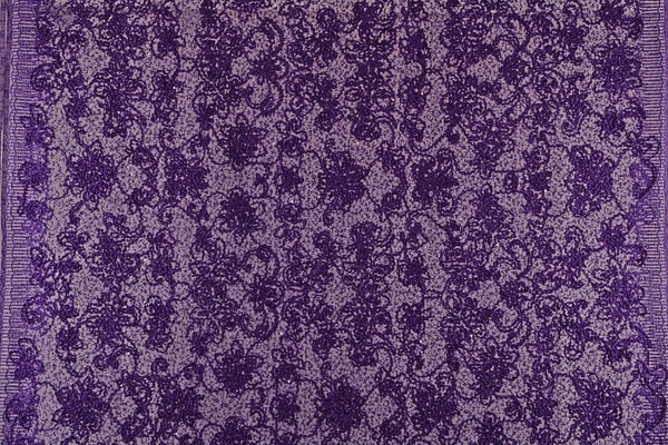Purple Polyester Sequins Apparel Fabric UN000906