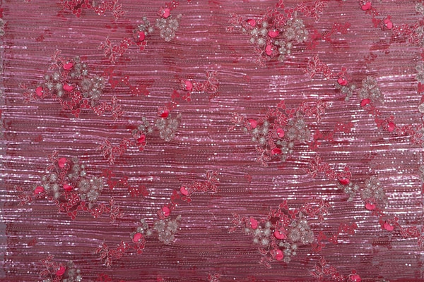Orange, Red Polyester Apparel Fabric UN000934