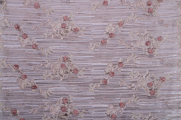 Tissu Brodé Ricamato 000802 Violet en Polyester