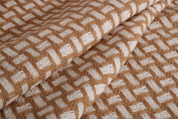 Beige, White Intreccio 000700 Weaved Wool Fabric