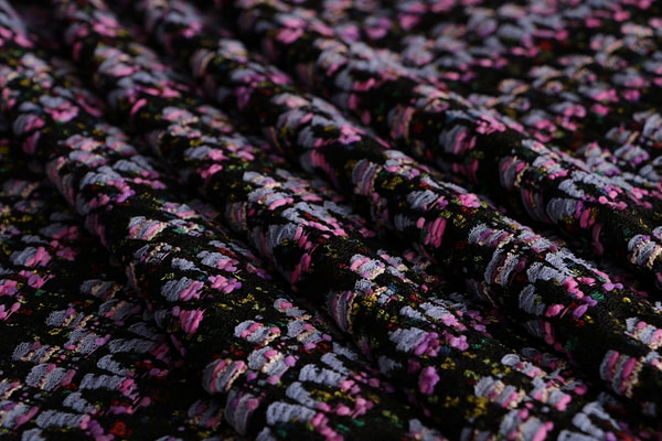 Black, Blue, Fuxia Cotton, Polyester, Wool fabric for dressmaking