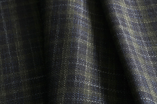 Blue, Green Silk, Wool Apparel Fabric TC000691