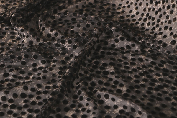 Tissu Noir en Polyester, Viscose pour vêtements