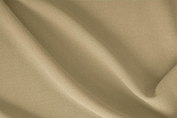 Tissu Crêpe de laine Beige sable en Laine pour vêtements