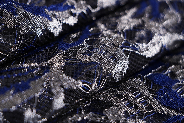 Tissu Bleu en Polyester, Viscose pour vêtements