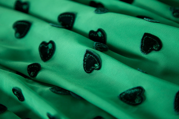 Tissu Vert en Polyester, Viscose pour vêtements