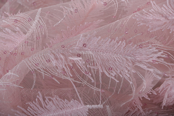 Pink, White Polyester fabric for dressmaking