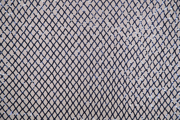 Blue Polyester Sequins Apparel Fabric UN001192