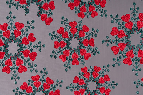 Black, Green, Red Polyester Apparel Fabric UN001195