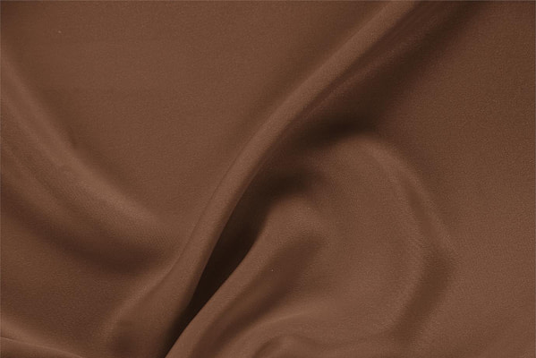 Walnut Brown Silk Drap fabric for dressmaking