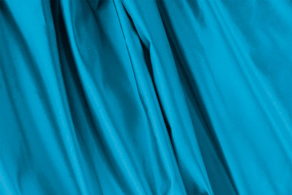 Tissu Couture Duchesse Bleu turquoise en Soie