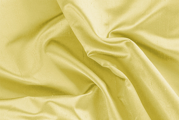 Sun Yellow Silk Shantung Satin Apparel Fabric