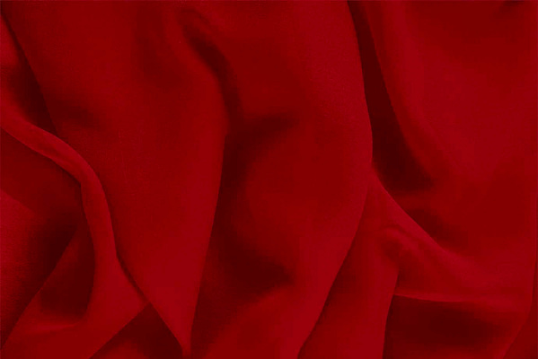 Ruby Red Silk Georgette Apparel Fabric