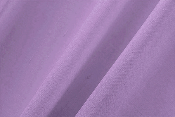 Lilac Purple Cotton, Silk Double Shantung Apparel Fabric