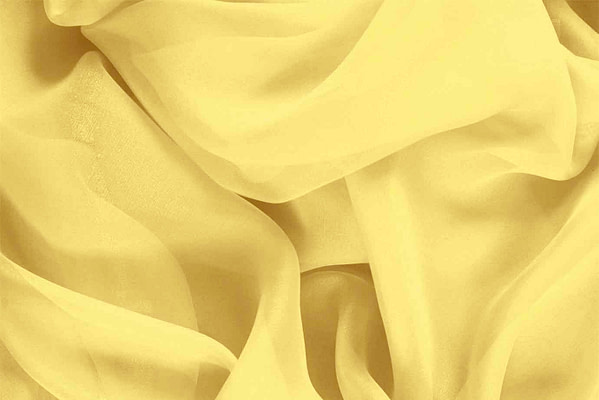 Primrose Yellow Silk Chiffon Apparel Fabric