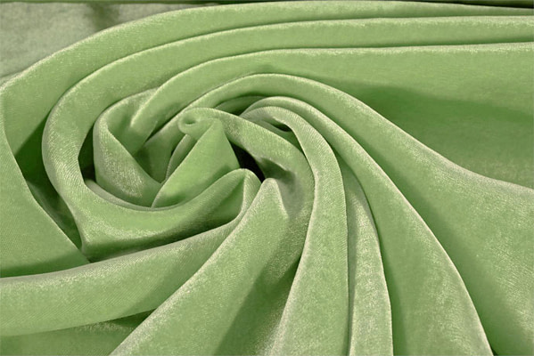 Tessuto Velluto Se/Viscosa 011 Verde per Abbigliamento